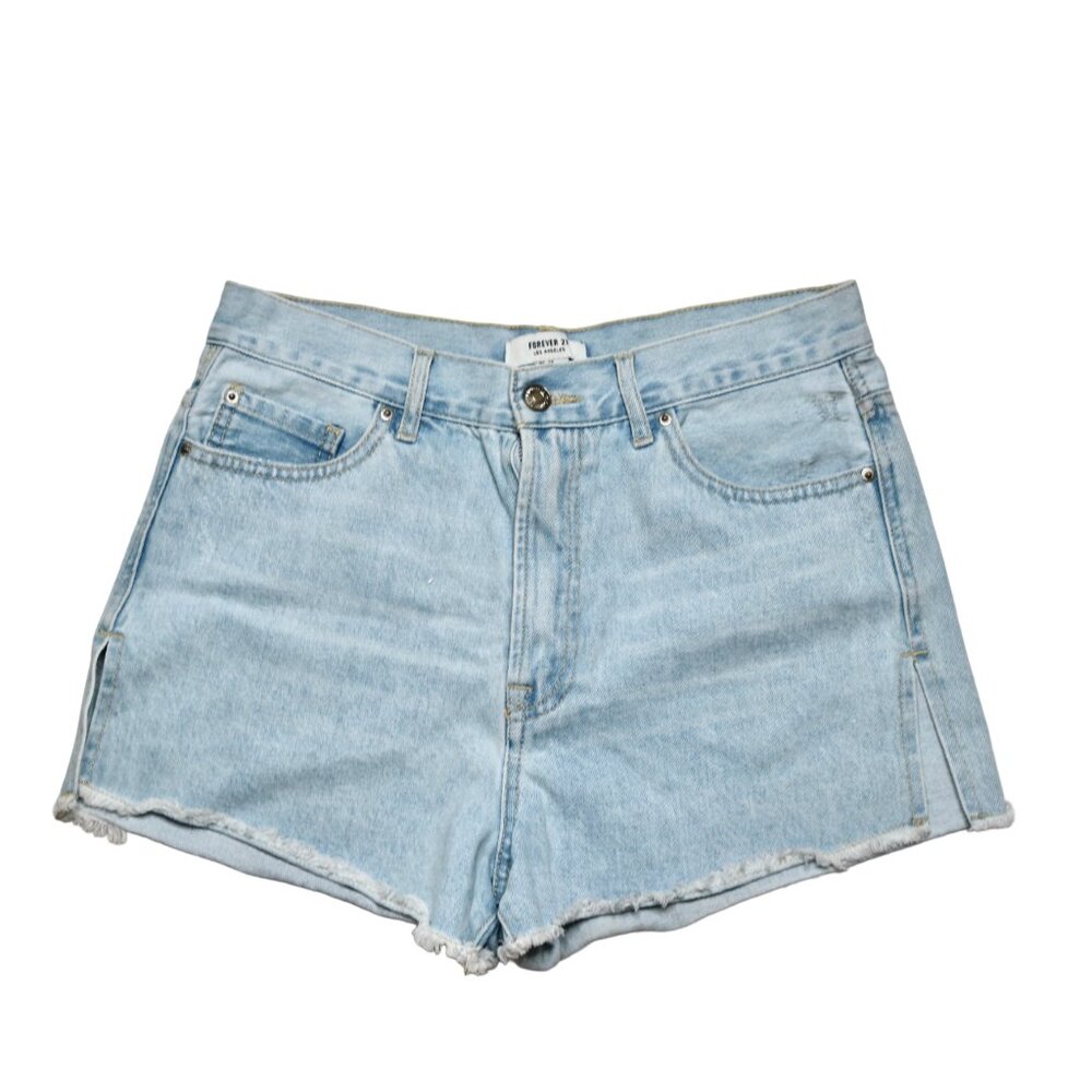 Forever 21 Light Wash Jean Shorts, size 28